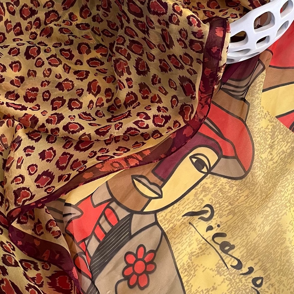 2 VIBRANT SCARVES - ARTSY & ATTRACTIVE!